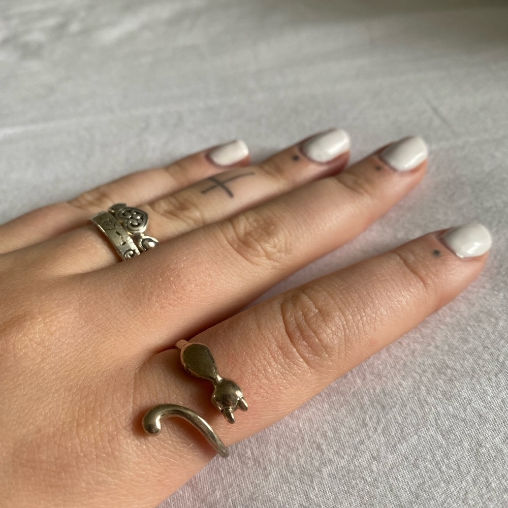 925 Silver Cat Ring - image 3
